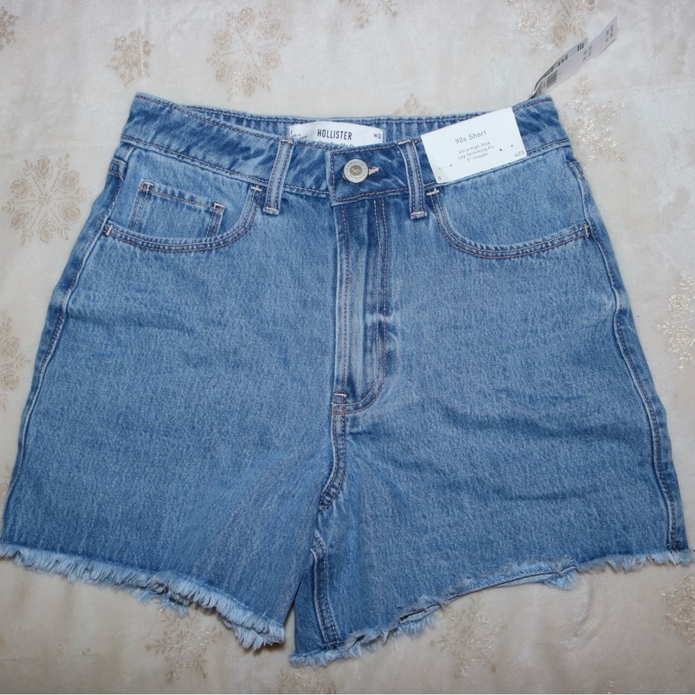 Hollister Women's Blue Denim Shorts